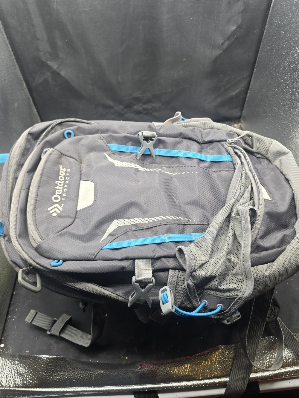 Outdoor Products Men's Black Backpack with Blue Accents